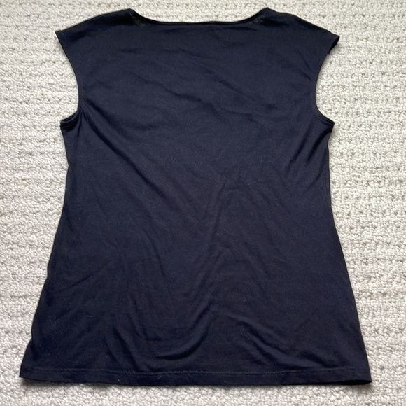 Ann Taylor Black Sheer Panel Top Size XS - Picture 5 of 10